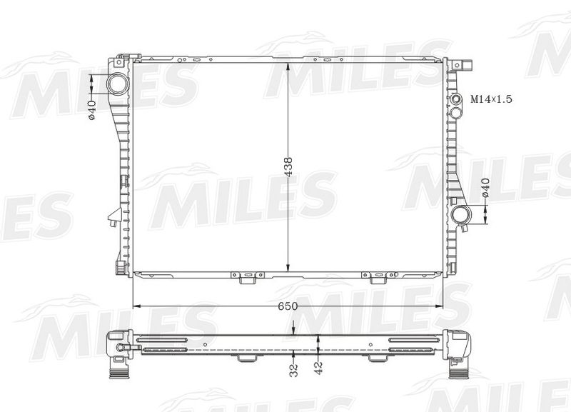 ACRB182 MILES Радиатор, охлаждение двигателя