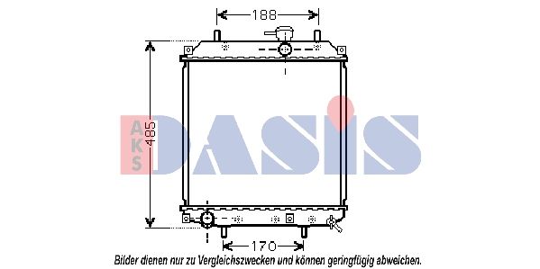 360024N AKS DASIS Радиатор, охлаждение двигателя