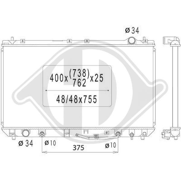 DCM3196 DIEDERICHS Радиатор, охлаждение двигателя
