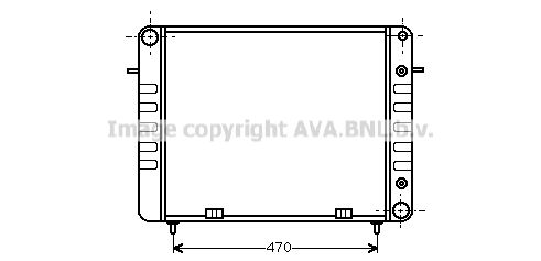 OL2102 AVA QUALITY COOLING Радиатор, охлаждение двигателя