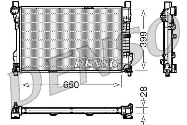 DRM17080 DENSO Радиатор, охлаждение двигателя