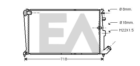 31R10044 EACLIMA Радиатор, охлаждение двигателя