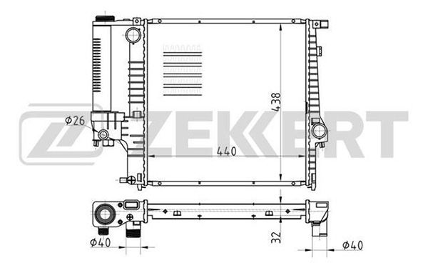 MK1000 ZEKKERT Радиатор, охлаждение двигателя