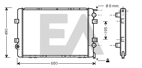 31R60120 EACLIMA Радиатор, охлаждение двигателя