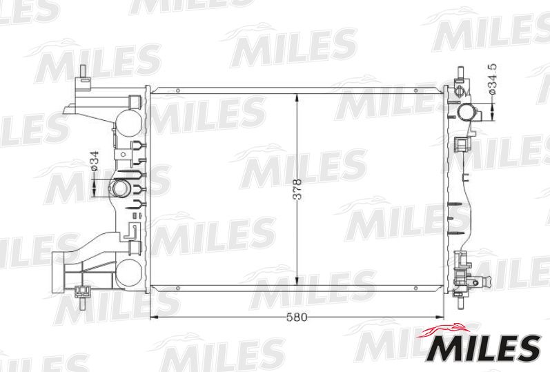 ACRB111 MILES Радиатор, охлаждение двигателя