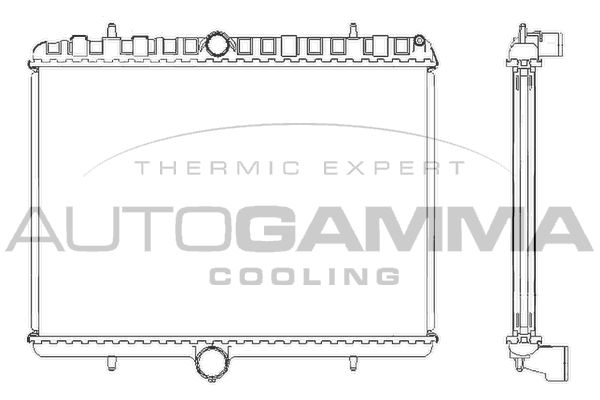 105123 AUTOGAMMA Радиатор, охлаждение двигателя