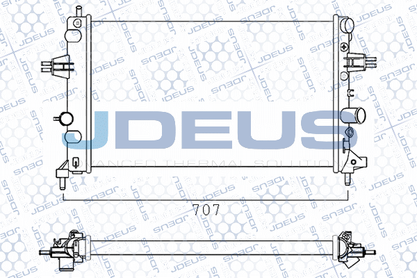 M020042A JDEUS Радиатор, охлаждение двигателя