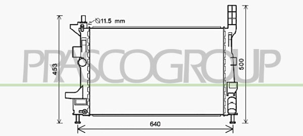 FD428R003 PRASCO Радиатор, охлаждение двигателя