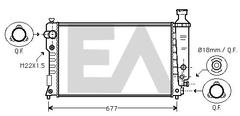 31R55070 EACLIMA Радиатор, охлаждение двигателя