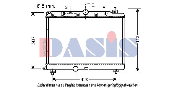 370005N AKS DASIS Радиатор, охлаждение двигателя