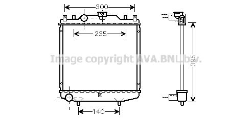 SZ2028 AVA QUALITY COOLING Радиатор, охлаждение двигателя