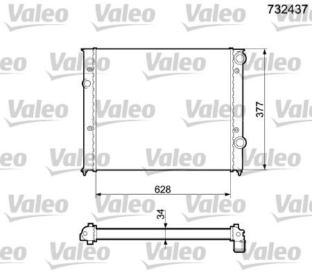 732437 VALEO Радиатор, охлаждение двигателя