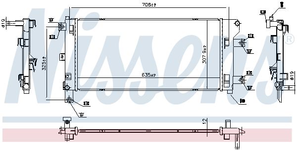 606264 NISSENS Радиатор, охлаждение двигателя