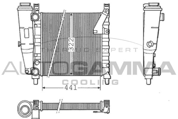 100284 AUTOGAMMA Радиатор, охлаждение двигателя