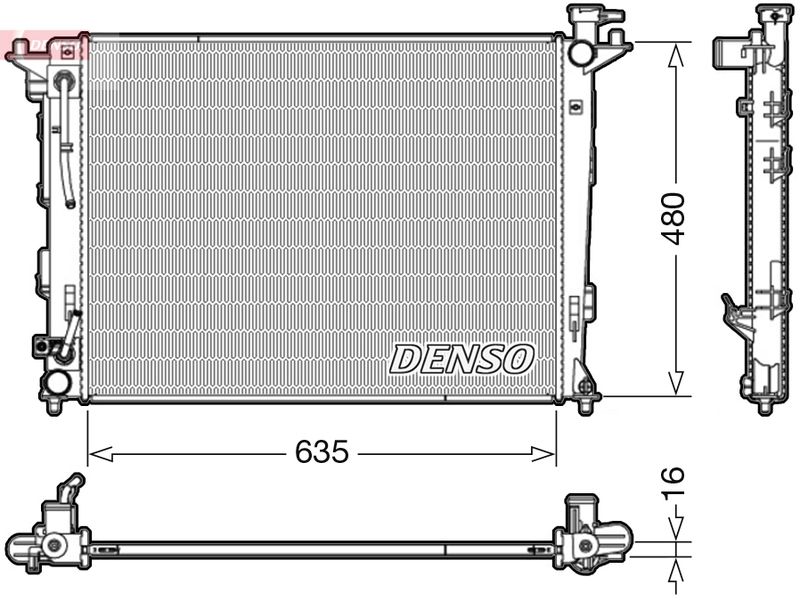 DRM41005 DENSO Радиатор, охлаждение двигателя