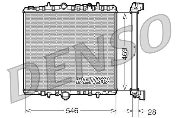 DRM07061 DENSO Радиатор, охлаждение двигателя