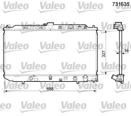 731635 VALEO Радиатор, охлаждение двигателя