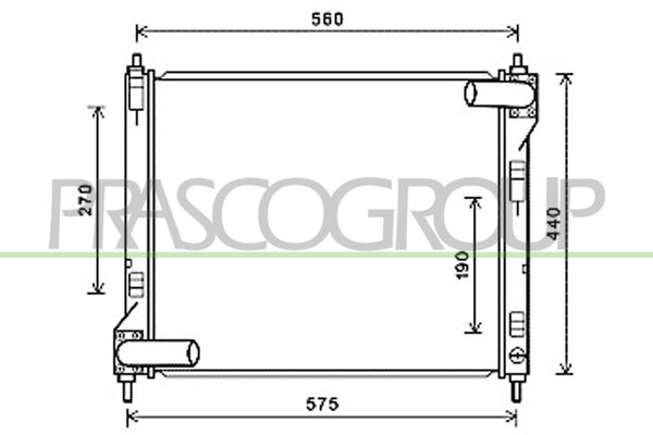 DS700R002 PRASCO Радиатор, охлаждение двигателя