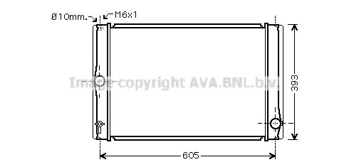 TOA2400 AVA QUALITY COOLING Радиатор, охлаждение двигателя