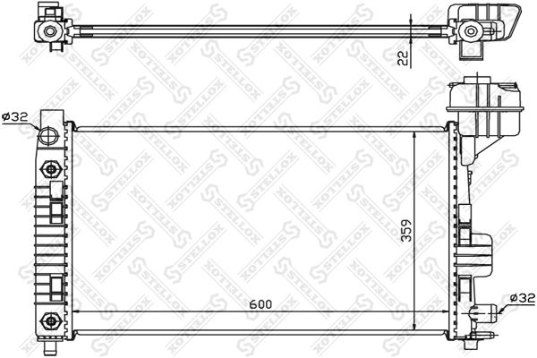 1025894SX STELLOX Радиатор, охлаждение двигателя