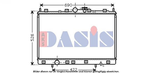 140075N AKS DASIS Радиатор, охлаждение двигателя