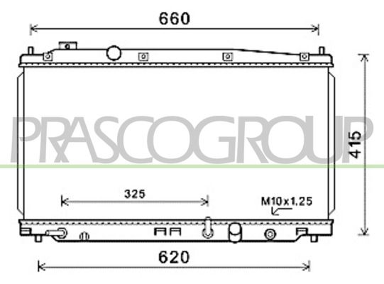 HD326R001 PRASCO Радиатор, охлаждение двигателя