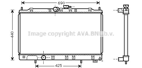 MT2121 AVA QUALITY COOLING Радиатор, охлаждение двигателя