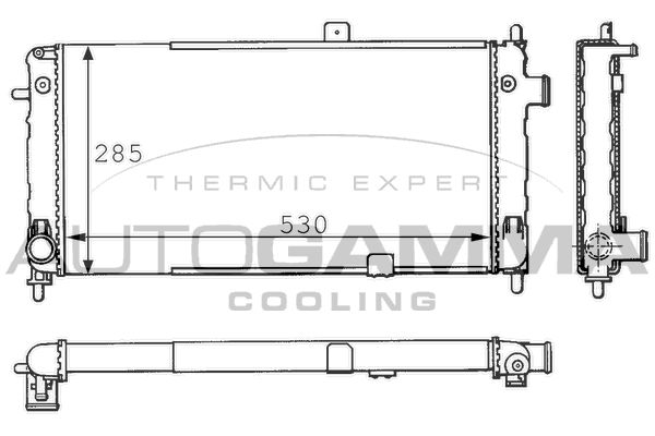 100705 AUTOGAMMA Радиатор, охлаждение двигателя