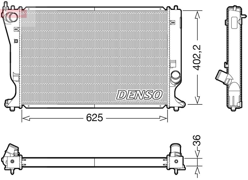 DRM50132 DENSO Радиатор, охлаждение двигателя