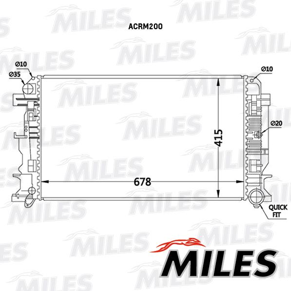 ACRM200 MILES Радиатор, охлаждение двигателя