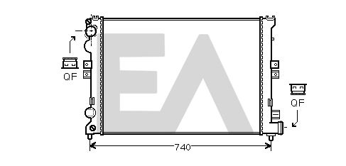 31R10058 EACLIMA Радиатор, охлаждение двигателя