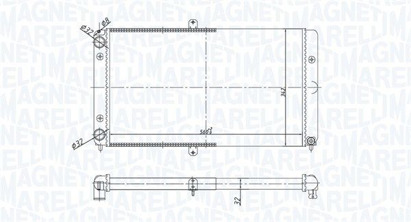 350213180700 MAGNETI MARELLI Радиатор, охлаждение двигателя