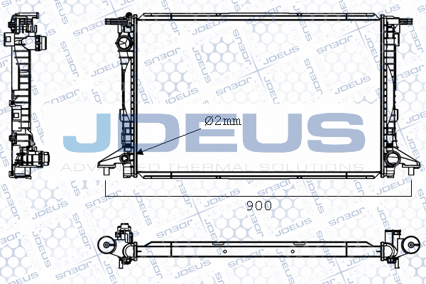 M0010620 JDEUS Радиатор, охлаждение двигателя