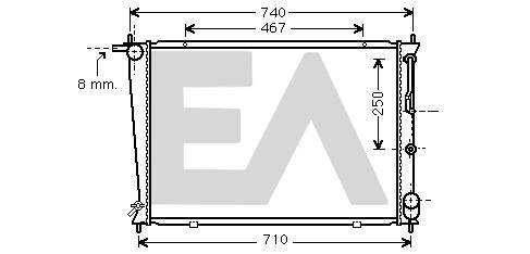 31R28078 EACLIMA Радиатор, охлаждение двигателя