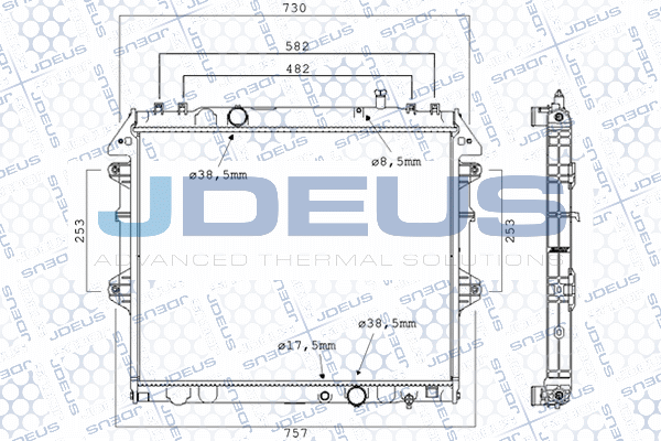 028M69 JDEUS Радиатор, охлаждение двигателя