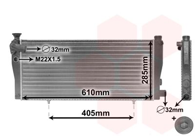 40002099 VAN WEZEL Радиатор, охлаждение двигателя