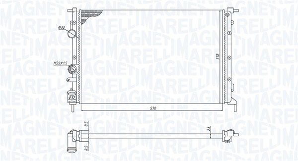 350213171700 MAGNETI MARELLI Радиатор, охлаждение двигателя