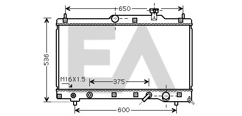 31R71175 EACLIMA Радиатор, охлаждение двигателя