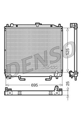 DRM45015 DENSO Радиатор, охлаждение двигателя