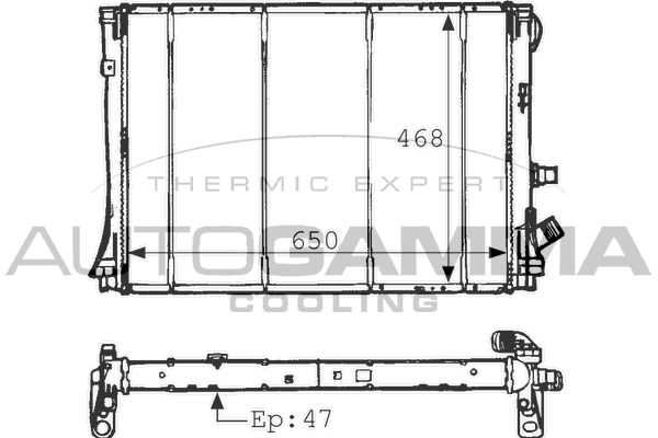 100892 AUTOGAMMA Радиатор, охлаждение двигателя