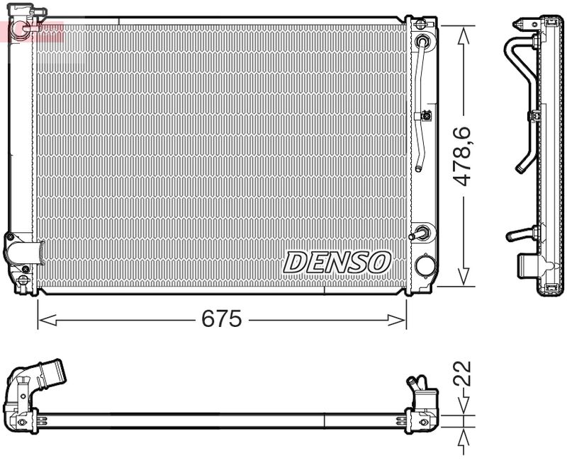 DRM51016 DENSO Радиатор, охлаждение двигателя