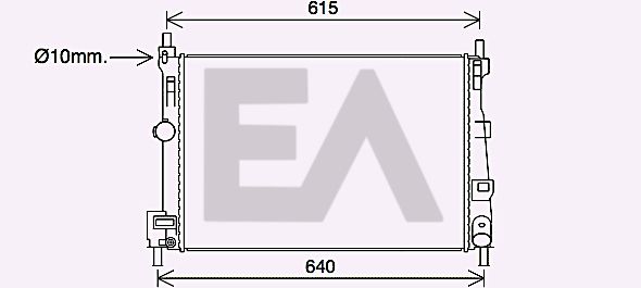 31R52129 EACLIMA Радиатор, охлаждение двигателя