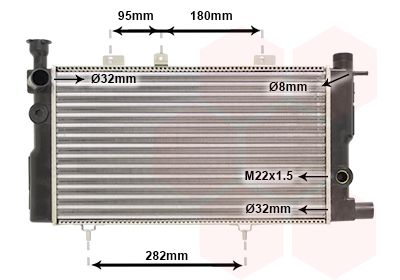 40002095 VAN WEZEL Радиатор, охлаждение двигателя