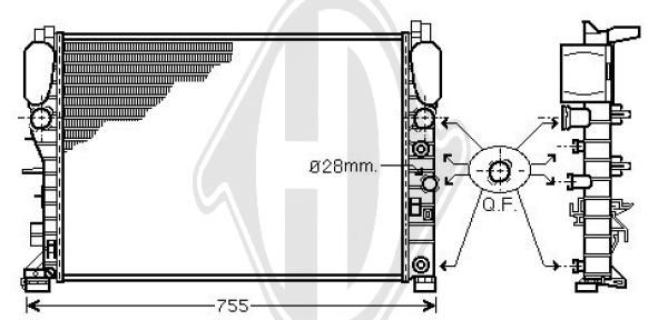 DCM2406 DIEDERICHS Радиатор, охлаждение двигателя