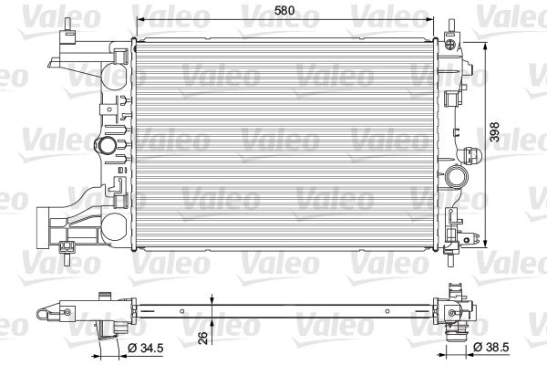 701723 VALEO Радиатор, охлаждение двигателя