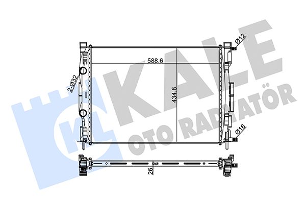 207200 KALE OTO RADYATÖR Радиатор, охлаждение двигателя