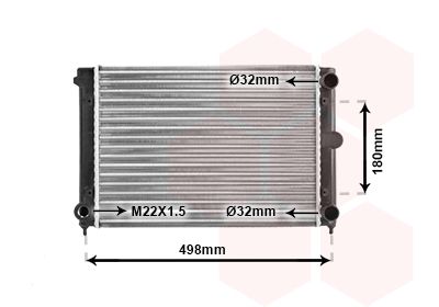 58002070 VAN WEZEL Радиатор, охлаждение двигателя