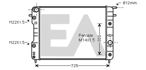 31R54168 EACLIMA Радиатор, охлаждение двигателя