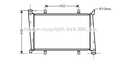 VO2130 AVA QUALITY COOLING Радиатор, охлаждение двигателя