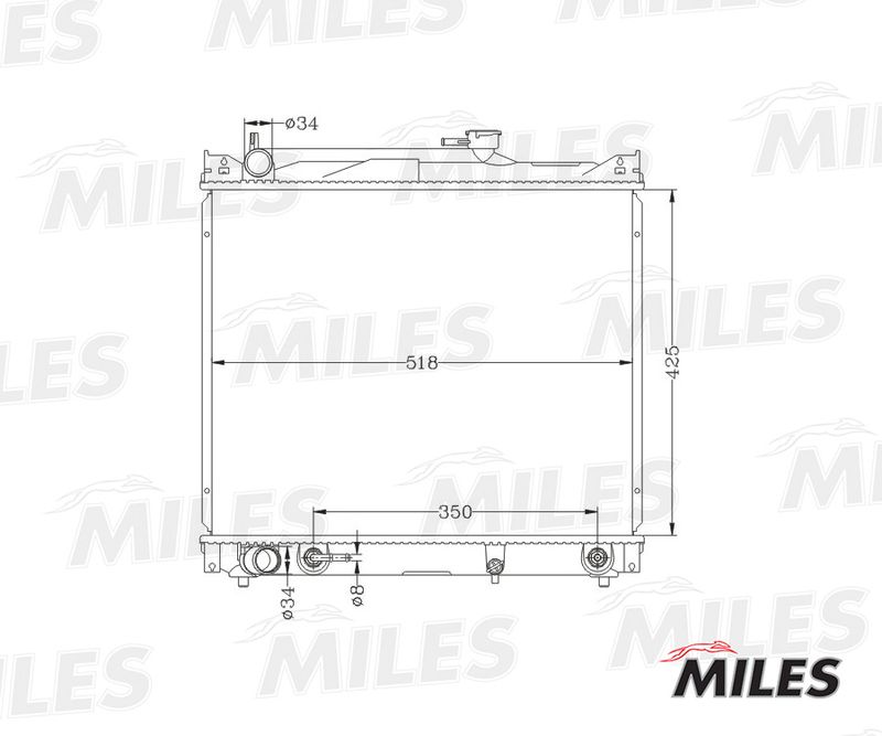 ACRB113 MILES Радиатор, охлаждение двигателя